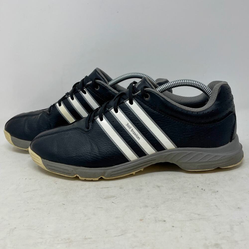 Adidas 360 Traxion Golf Shoes Cleats Black Boys Youth Size 5.5